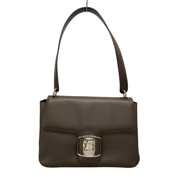 Salvatore Ferragamo Vara BZ-21-7171 Brown Leather - Shoulder Bag
